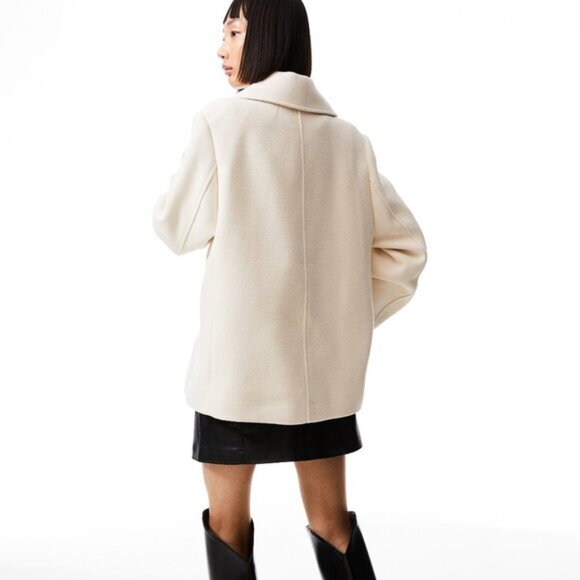 NEW H&M Women's Double-breasted Jacket Cream - Picture 5 of 7